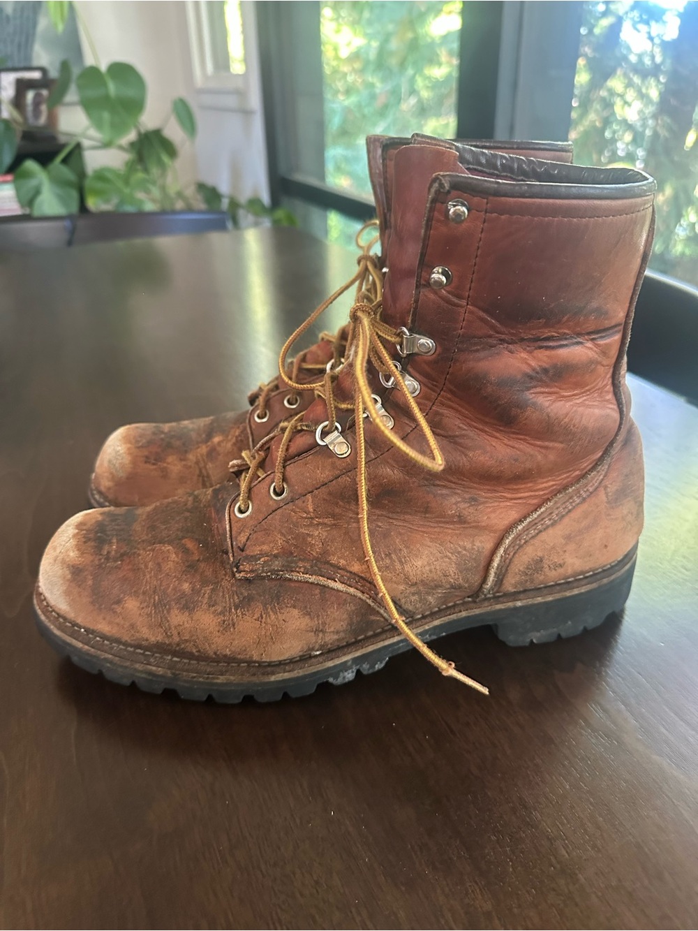 Red Wing Irish Setter Men’s Brown Leather Work Boots Lace Up 11